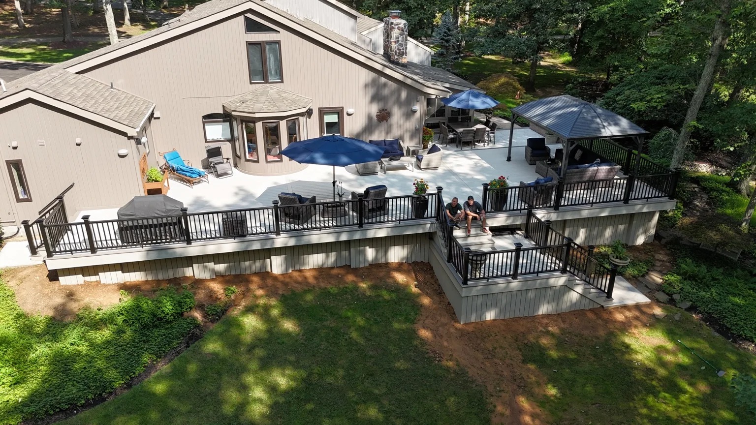 Completed composite deck in Manalapan NJ